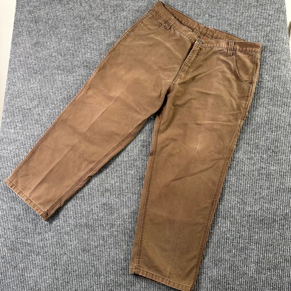 Craftsman Mens 41x29 Brown Canvas Carpenter Pants Workwear Grunge‎ Utility - Picture 3 of 8
